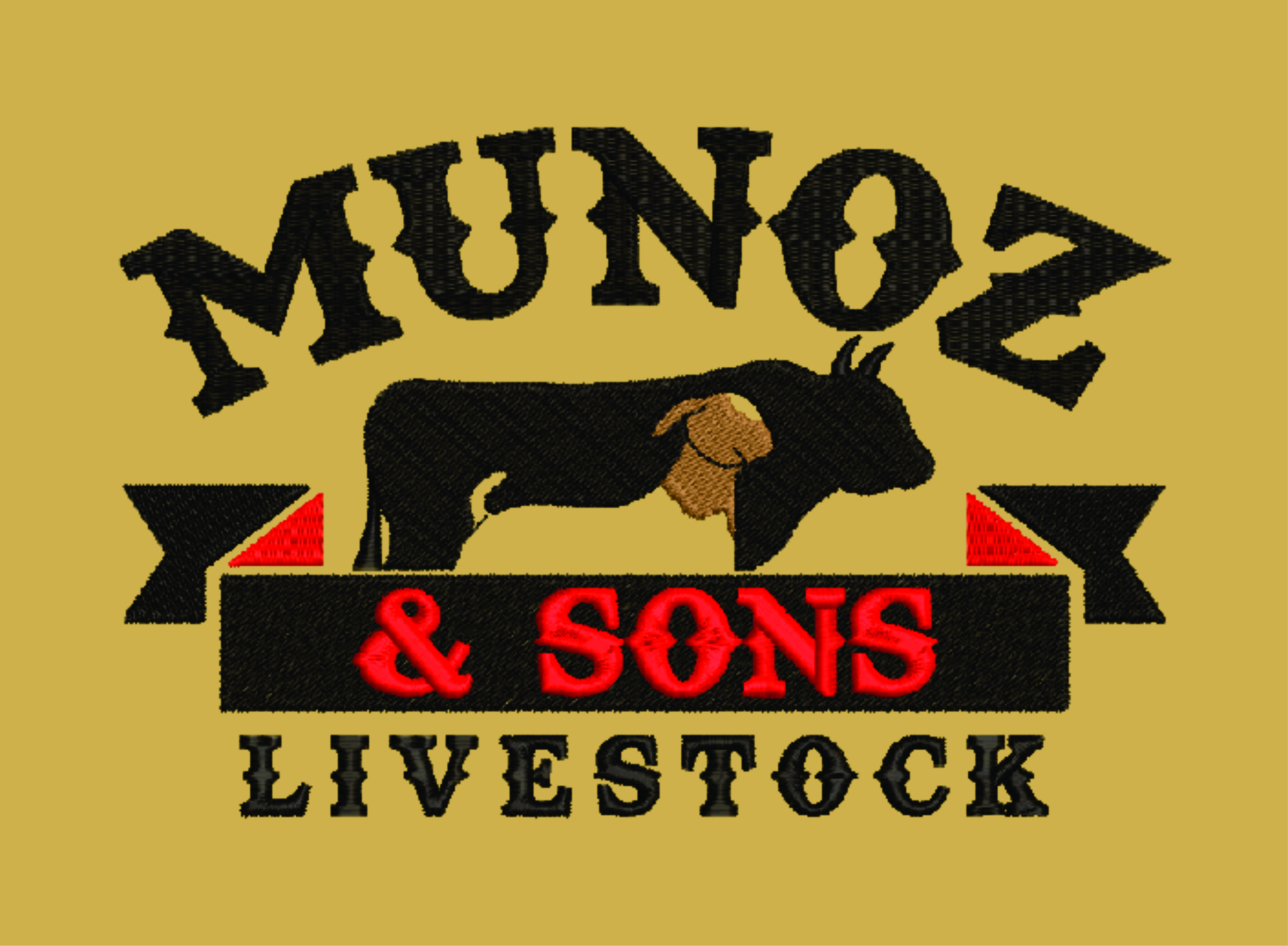 Ponchado Bordado Toro